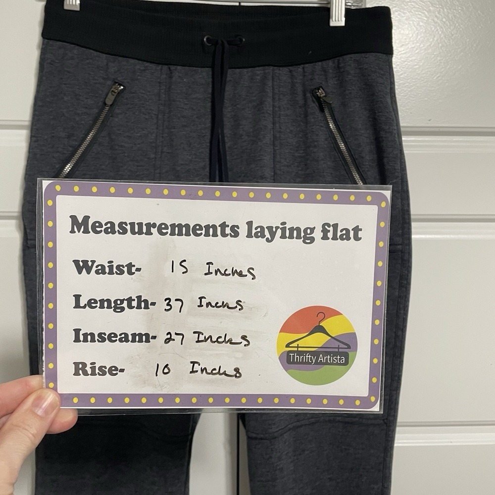 Athleta Jogger Pants Gray Zipper Pockets Athleisure Casual‎ Comfy Size Small - Picture 2 of 11
